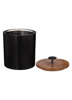 Secret de Gourmet Double Wall Round Shape Ice Bucket Black and Brown 15.5 x 19 cm 194905  - Image 2