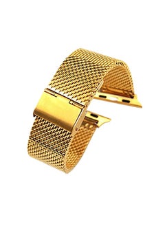 Replacement Strap 304 Stainless Steel Milanese Watch Band with Connector For Apple Watch Ultra 49mm&Watch Ultra 2 49mm / Series 9&8&7 45mm / SE 3&SE 2&6&SE&5&4 44mm / 3&2&1 42mm Gold