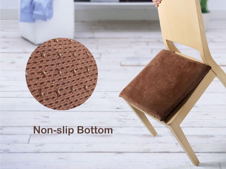 Augld Square Chair Seat Cushion Memory Foam Chair Cushion for Kitchen, Dining,Office or Car 18x18 in Black - Image 5