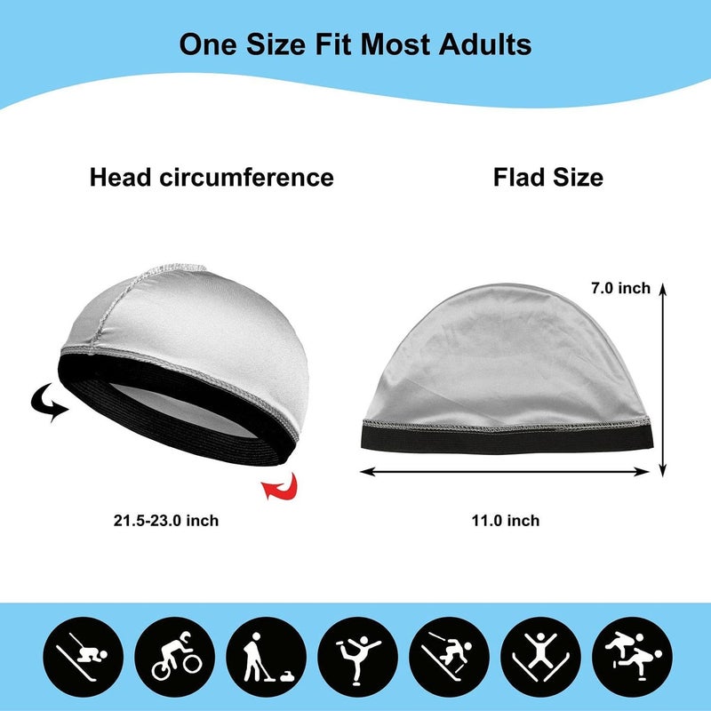 Bukela 4 Pcs Wave Caps, Silky Satin Silk Stocking Wave Caps for 360 Waves, Good Compression Over Silk Durag for Men Women - Image 3