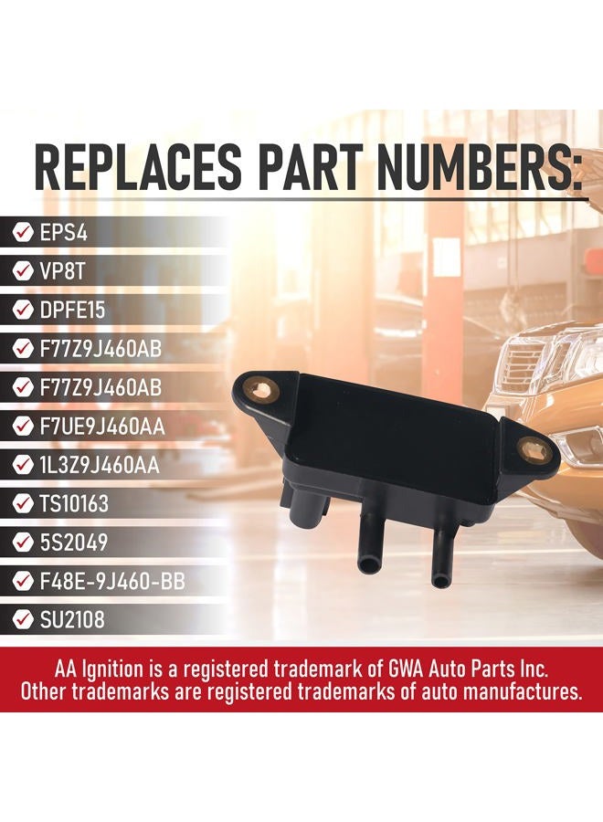 AA Ignition EGR - Exhaust Gas Recirculation Pressure Feedback Sensor - Replaces DPFE15, F77Z9J460AB, F77Z9J460AB, VP8T - Compatible with Ford, Lincoln, Mercury Vehicles - Expedition, Escape, Focus, F-150 - Image 3