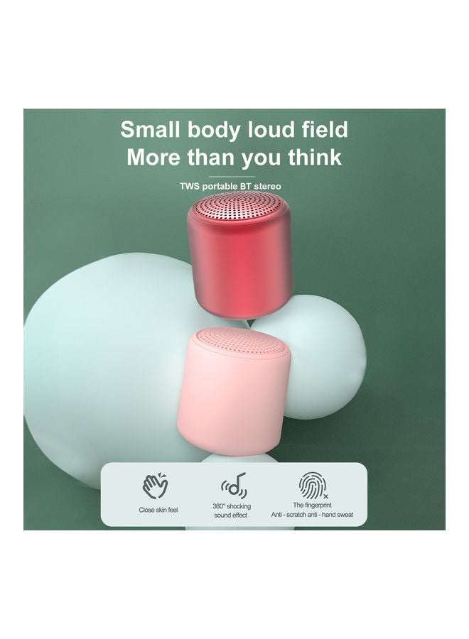 NIBEMINENT Portable Wireless Speaker Pink - Image 2