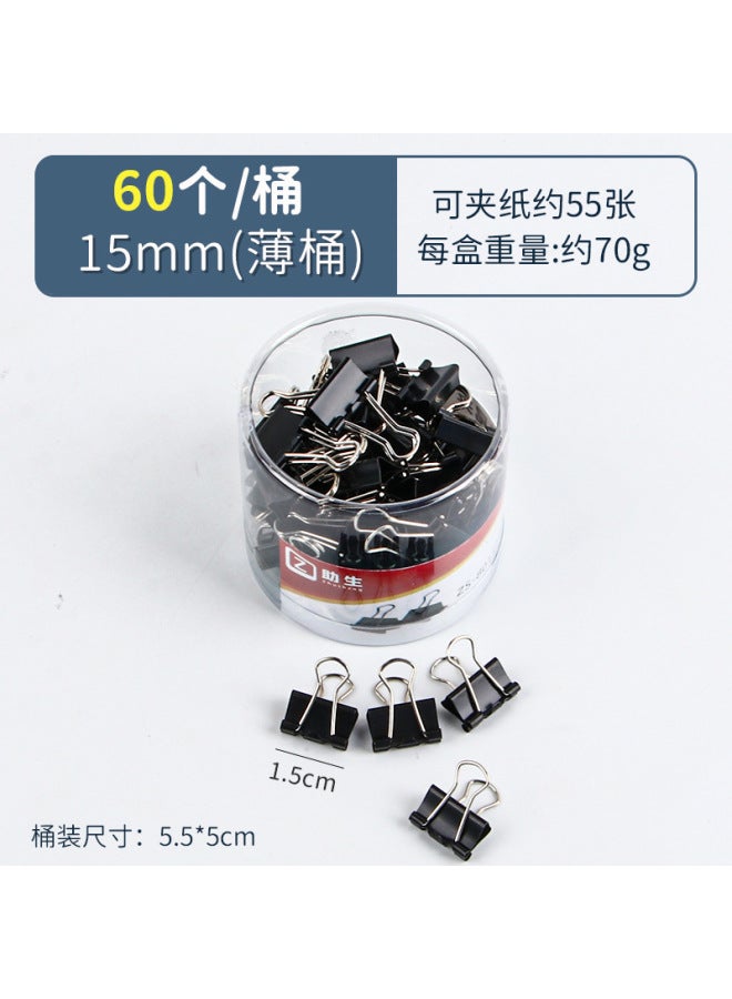 FEIYI Office Color Long Tail Clip Data Clip Black Dovetail Clip Large And Small Metal Bill Clip Stationery - Image 1