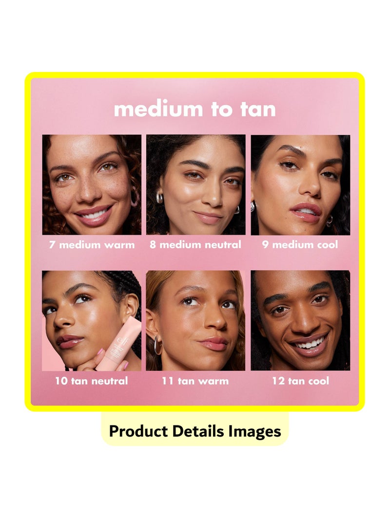 إلف هالو جلو سكين تينت كريم أساس بتغطية خفيفة – واقي شمسي معدني SPF 50 – درجة 12 تان باندرتون بارد - Image 4