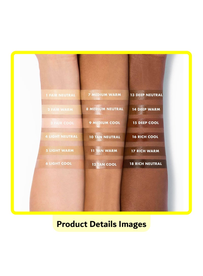 إلف هالو جلو سكين تينت كريم أساس بتغطية خفيفة – واقي شمسي معدني SPF 50 – درجة 12 تان باندرتون بارد - Image 5