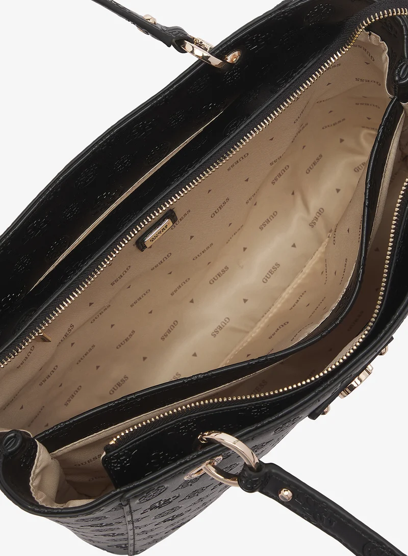 Guess Black Logo Dita Noel Top Handle Tote Bag for Women | Best Price UAE