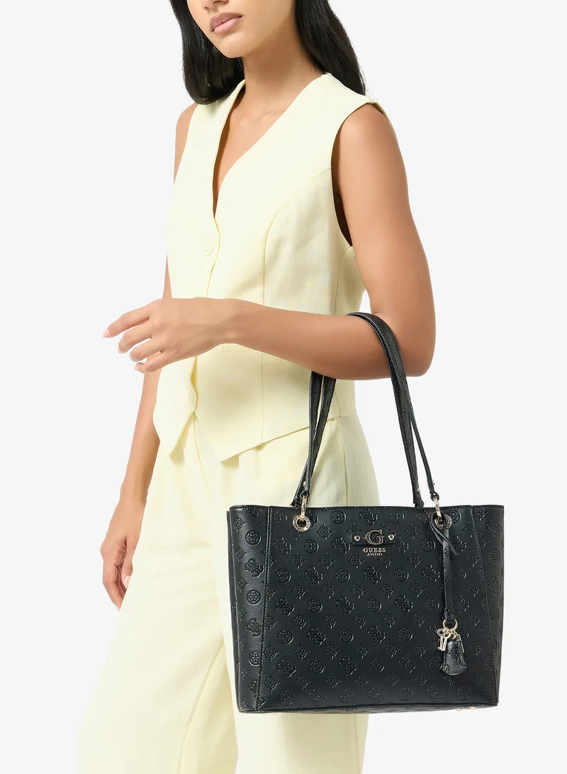 Guess Black Logo Dita Noel Top Handle Tote Bag for Women | Best Price UAE