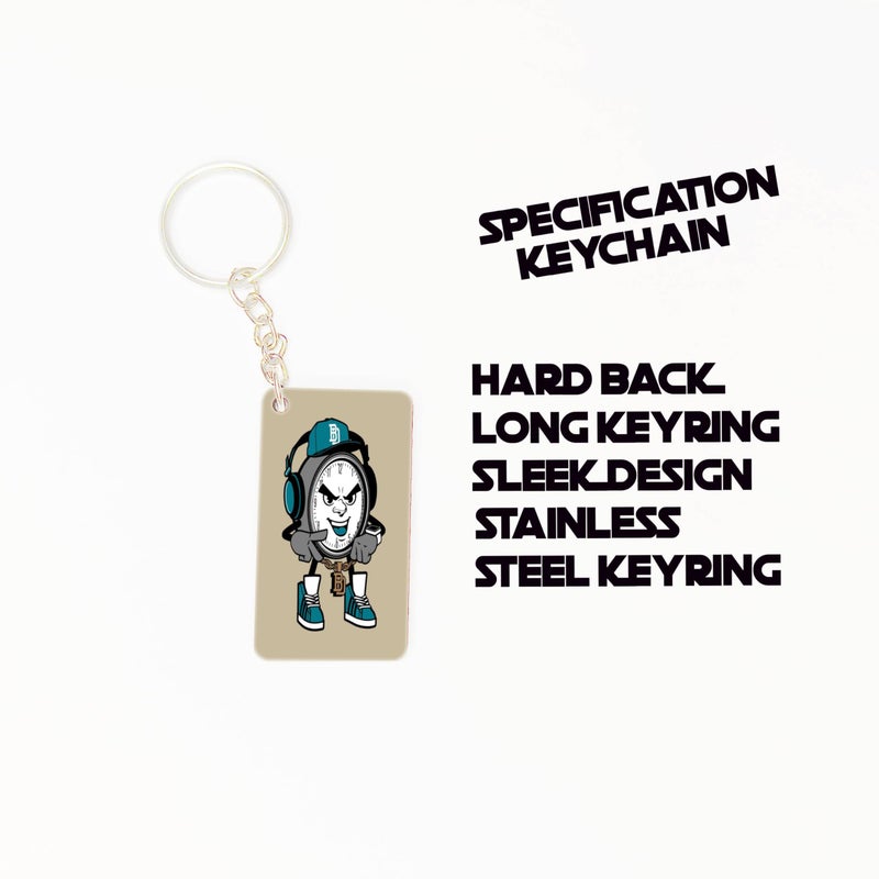 OUTFITQUE OUTFITQUE Premium (Pack of 2) Anime-177 Printed Long Keychain For Bike, Scooty, Car, MDF Keyholder - Image 3