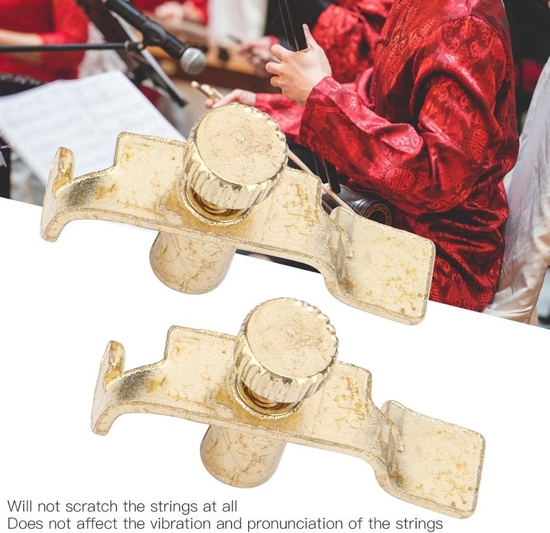 LiebeWH 2Pcs Fine Tuner Professional Metal String Tune Adjuster Gold Plated Clips for Enhanced Stable Pitch and Sensitive Tuning - Image 3