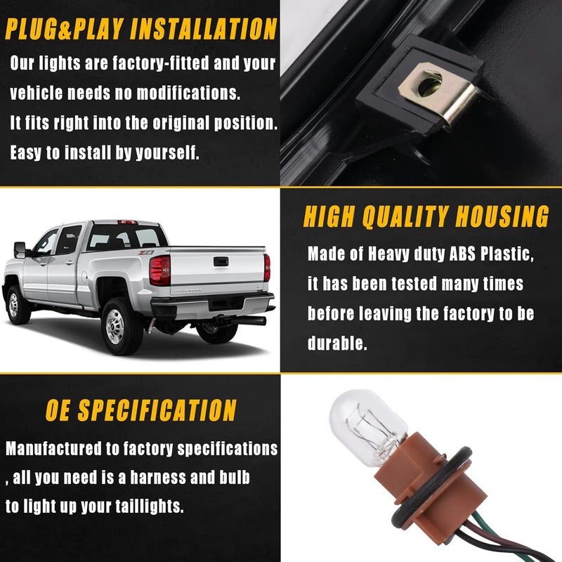 Boine Tail Light Assembly for 2014-2018 Chevy Silverado 1500/2500HD/3500HD - Left Driver Side - Image 4