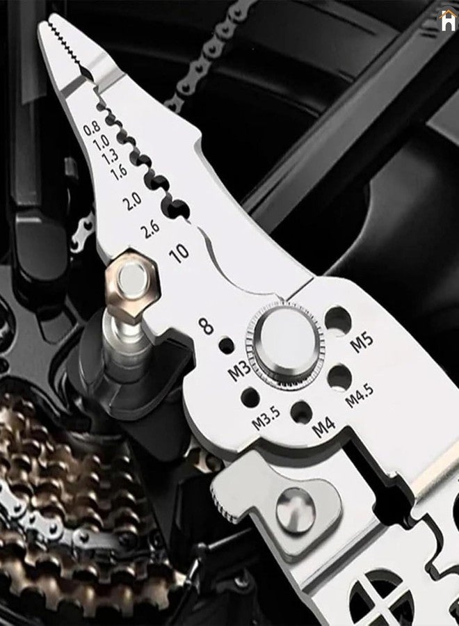 DARDRIS Wire Stripper Crimper Cable Cutter Pliers, Professional Electrical Wire Stripping Tool, Multipurpose Wire Stripper for Electrical Cable Cutting Multifunctional (27 IN 1 FUNCTION) - Image 5