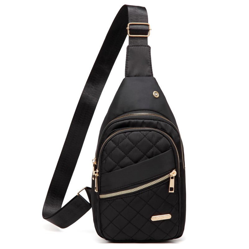 AOSTIHOT Small Sling Backpack for Women, Chest Bag Daypack Crossbody for Travel Sport Running Hiking Black - Image 3
