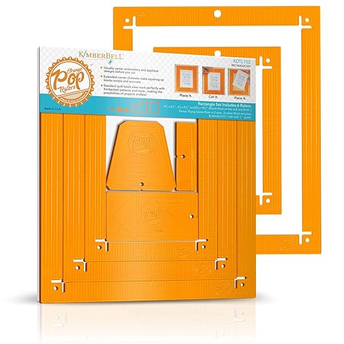 Kimberbell Orange Pop Quilting Rulers - Rectangle Set of 6 - Quilt Rulers for Cutting Quilt Blocks, Non-Slip, Bonus Quilting Rulers Included - Image 1