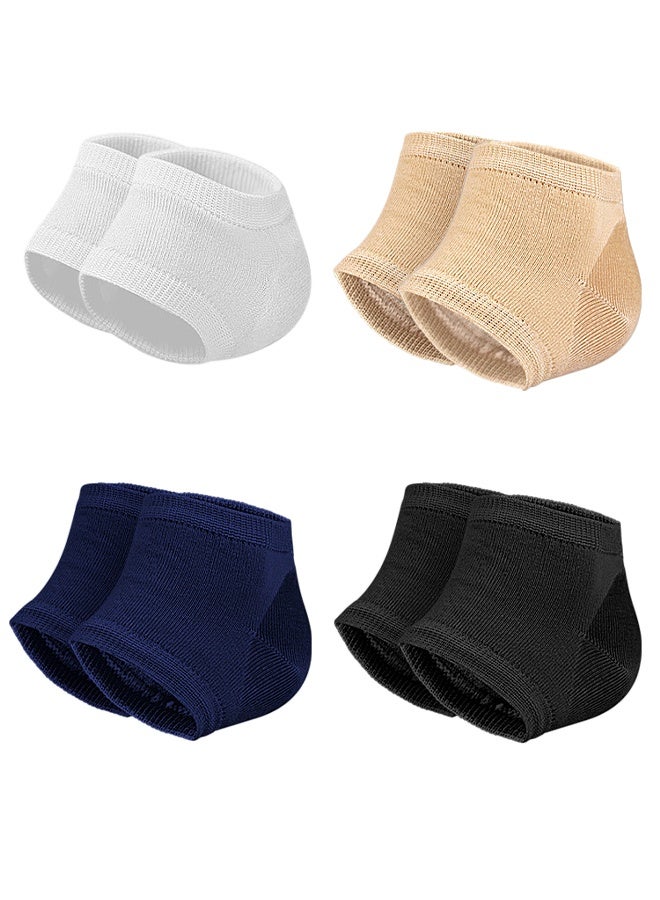 Anti-chapping gel-lined heel socks, 4 pairs - Image 1