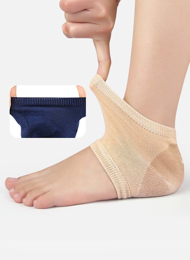 Anti-chapping gel-lined heel socks, 4 pairs - Image 2