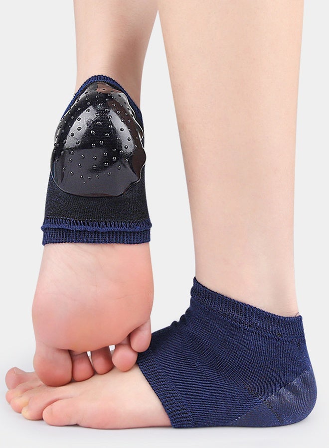 Anti-chapping gel-lined heel socks, 4 pairs - Image 3