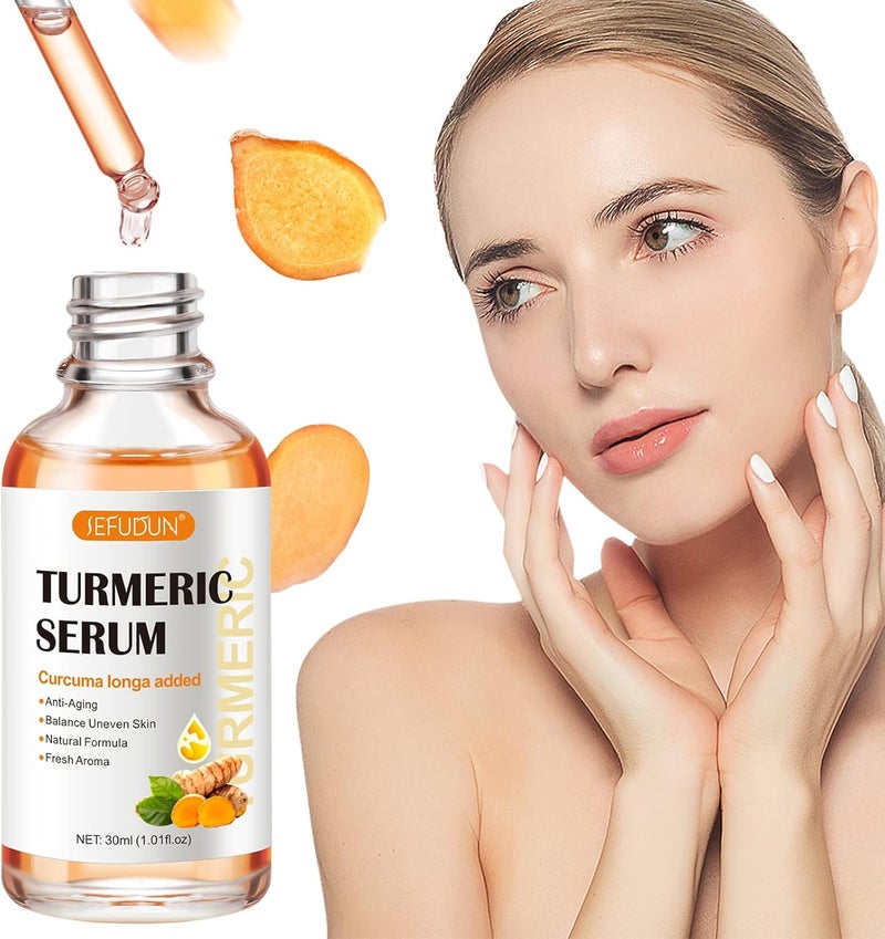 1PCS Turmeric Serum for Dark SpotsTurmeric Dark Spot Corrector Serum for Face Turmeric Repair Face Serum Suitable for All Skin Types