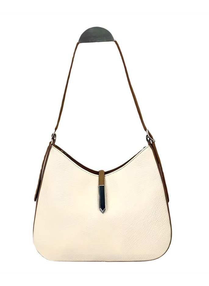 Women's Shoulder Bag, Ladies Medium Tote Bag Handbags, Womens Purses Small Crossbody Bags Designer Top Handle Satchel with Adjustable Strap (Beige-1137) - Image 2