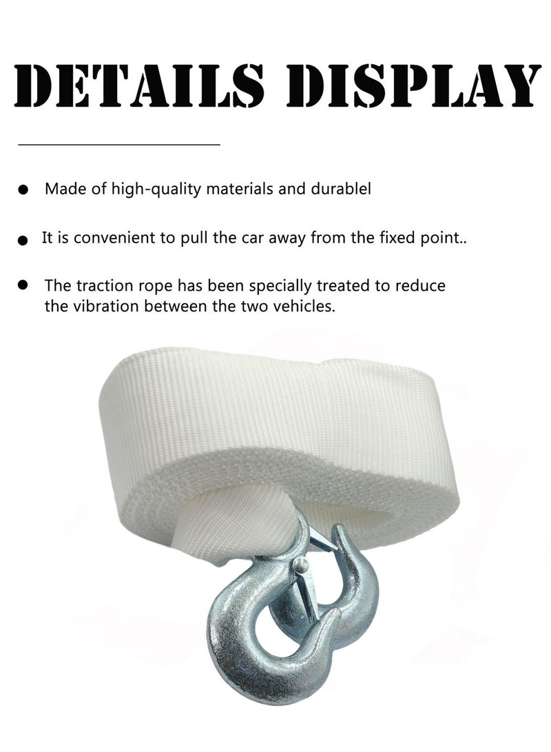 3XR 5 Meter Tow Strap with Hooks – 7500kg Load Capacity – Heavy Duty Nylon Recovery Rope for Car, SUV, Truck, Off-Road Emergency Towing 3506 - Image 4