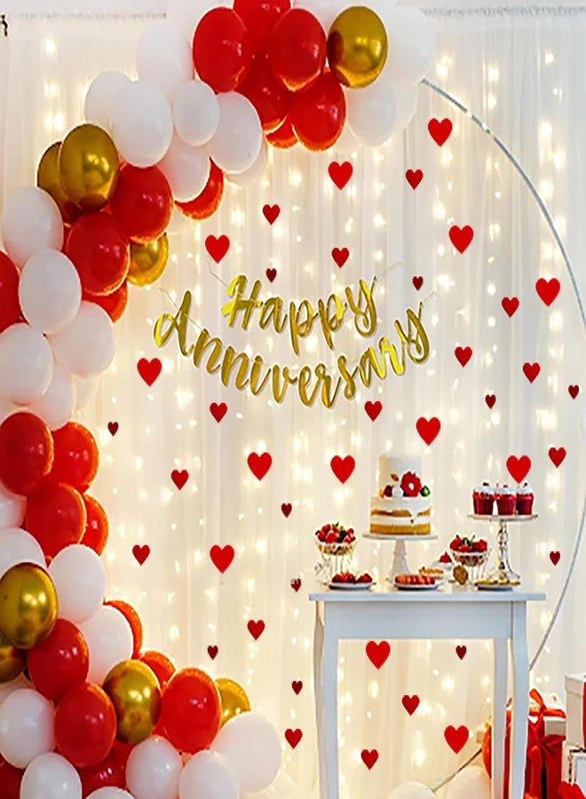 SpecialYou.in Special You Happy Anniversary Decoration Items with Golden, Red & White Balloons for Decoration, Romantic Decoration for Bedroom, Anniversary Decoration Kit, Anniversary Decor- 60Pcs - Image 3