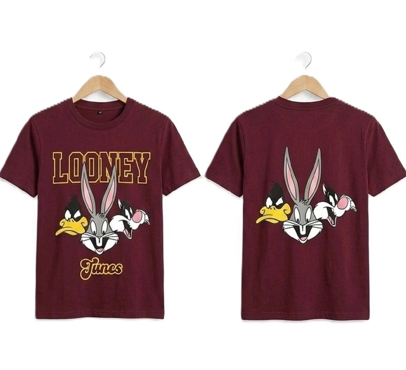 Kids Boys Looney Tunes Cotton T-Shirt - Bugs Bunny, Daffy Duck & Sylvester Graphic Tee - Image 5