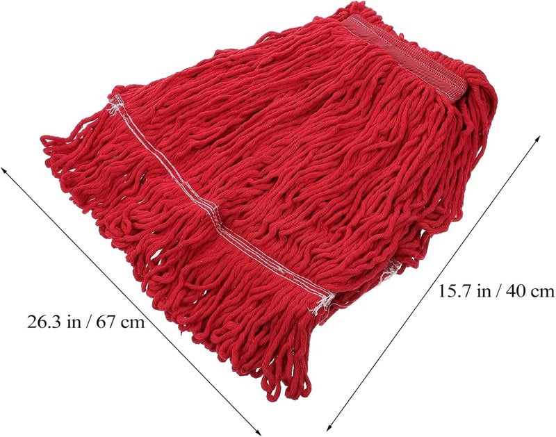 klarako Mop Replacement Head Cotton mop Refill mklarako Commercial Cut end Cotton mop Bucket Replacement Refill Heads Reusable Mopping Head mope Cleaning mop Thread Office mop Head Cotton Yarn - Image 2