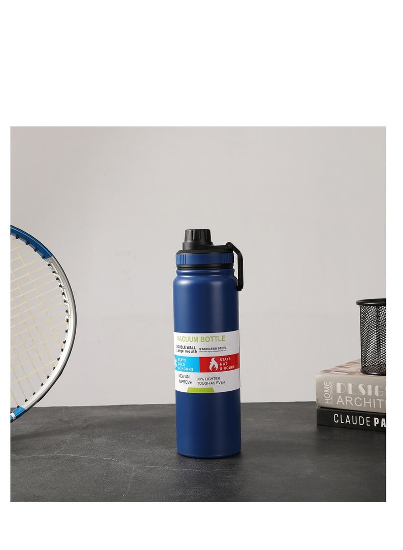 Vacuum Insulated Gym Water Bottle 1000 ml, Stain-less Steel Leakproof Double-Walled, BPA Free, Wide Mouth Sports Bottle with Handle - Multicolor - Image 1