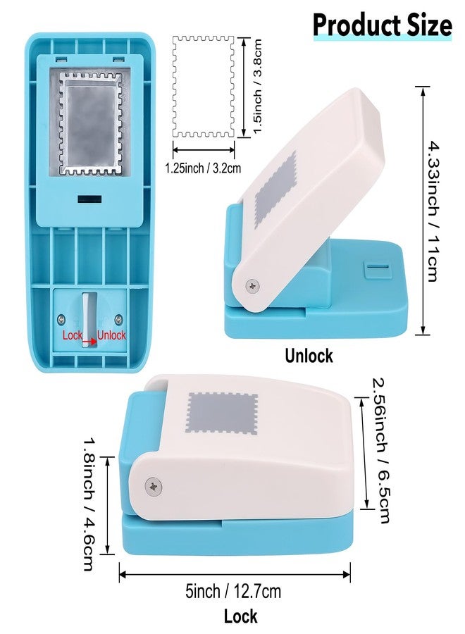CYFUN DESIGN Stamp Punch, 1.5X1.25 inch Large Rectangular Postage Stamp Punch, Lever Paper Punches for Crafting, Stamps Shapes Paper Puncher, Rectangular Craft Hole Puncher for Crafting DIY Scrapbooking - Image 3