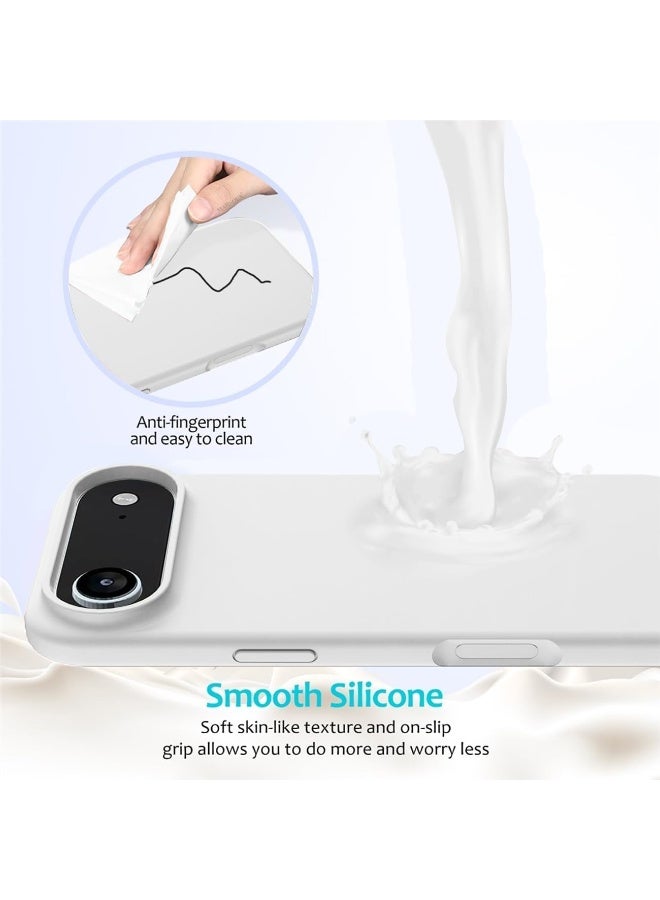 Silicone Case for IPhone 17 Air (6.5) Soft Gel Cover Full Body Shockproof Protection Matte Finish Cover Soft Microfiber Lining Cushion Slim Color White... - Image 5