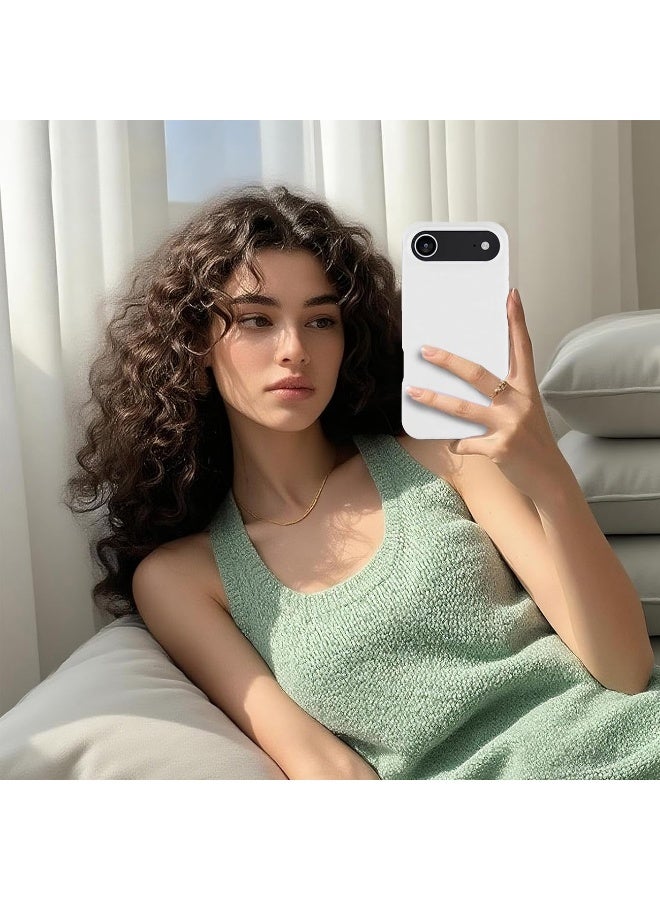 Silicone Case for IPhone 17 Air (6.5) Soft Gel Cover Full Body Shockproof Protection Matte Finish Cover Soft Microfiber Lining Cushion Slim Color White... - Image 3