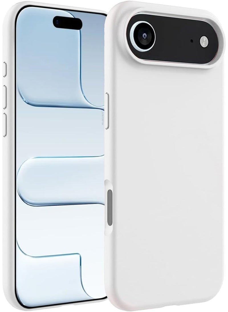 Silicone Case for IPhone 17 Air (6.5) Soft Gel Cover Full Body Shockproof Protection Matte Finish Cover Soft Microfiber Lining Cushion Slim Color White... - Image 2