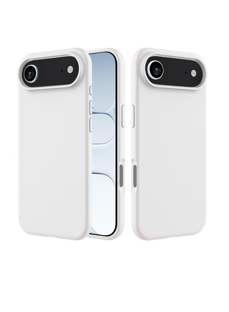 Silicone Case for IPhone 17 Air (6.5) Soft Gel Cover Full Body Shockproof Protection Matte Finish Cover Soft Microfiber Lining Cushion Slim Color White... - Image 1