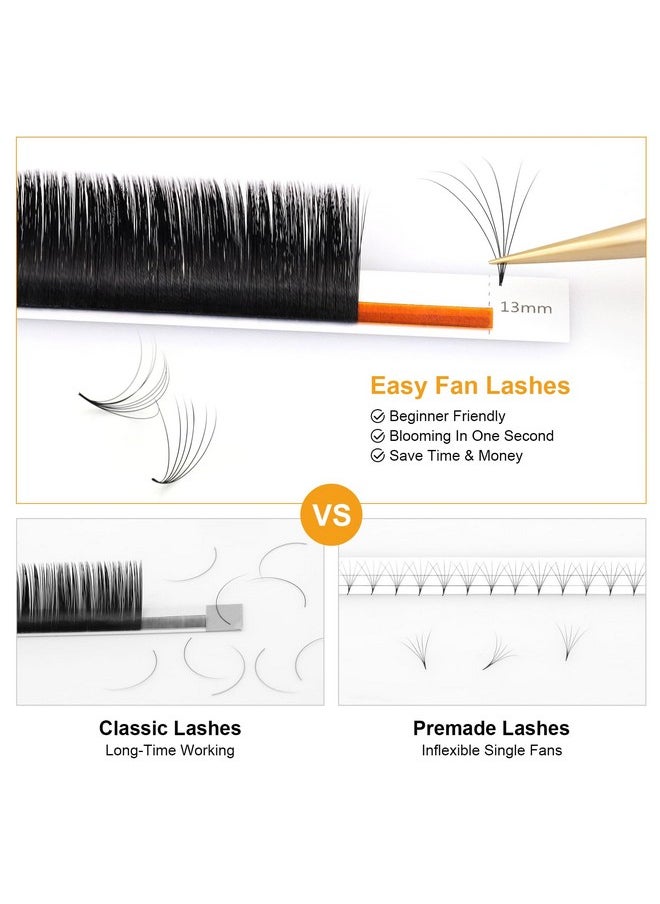 NAGARAKU - Easy Fan Eyelash Extensions Volume Lash 0.07 C Curl 815Mm Mix Tray Rapid Blooming Faux Mink Cluster For Beginners Soft Professional Lash Supplies - Image 1