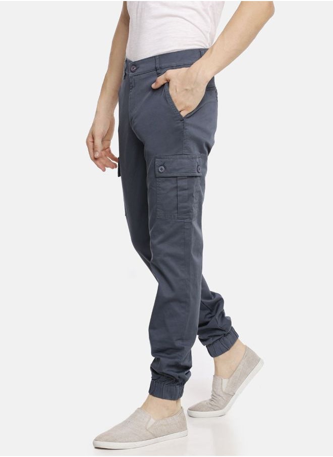 The Indian Garage Co Men Slim Fit Solid Mid-Rise Cuffed Cargos  - Image 3