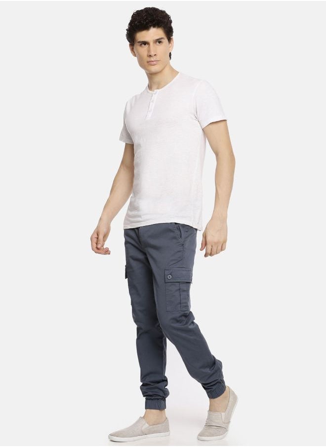 The Indian Garage Co Men Slim Fit Solid Mid-Rise Cuffed Cargos  - Image 5