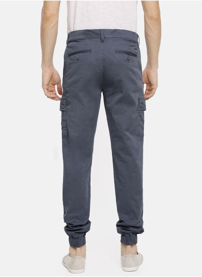 The Indian Garage Co Men Slim Fit Solid Mid-Rise Cuffed Cargos  - Image 2