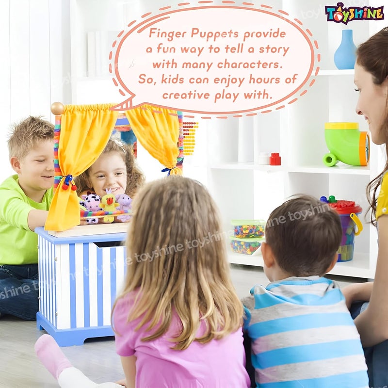 Toyshine 10 Pc Plush Animals Finger Puppet Toys - Mini Plush Figures Toy Assortment for Kids, Soft Hands Finger Puppets Game for Autistic Children, Great Family Parents Talking Story Set - Image 4