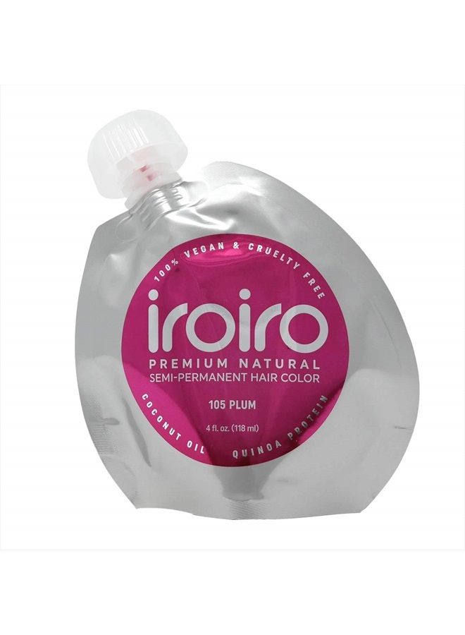 Iroiro Natural Premium Semi-Permanent Hair Color 105 Plum 4oz - Image 1