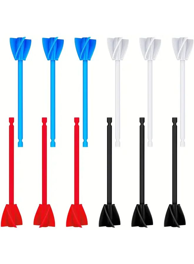 8pcs Red Epoxy Resin Mixing Paddle Set Hex Drill Attachment Bubble Free Mixing - Image 1