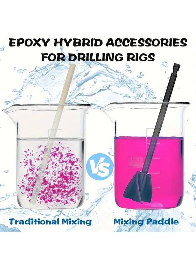 8pcs Red Epoxy Resin Mixing Paddle Set Hex Drill Attachment Bubble Free Mixing - Image 4