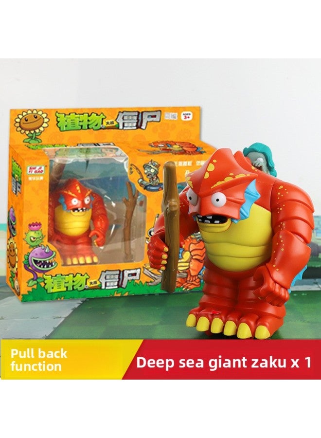 Genuine Plants Vs. Zombies Set Big Gift Box Pea Shooter Launchable Educational Sound And Light Doll Model Toy-Color:Deep Sea Giant - Image 1