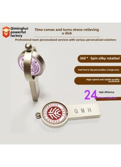 Generic Graduation Season School Badge U Disk Double-sided Printing LOGO Student Decompression USB Disk Government And Enterprise Run Badge U Disk-Color:U Disk Gift Box Packaging-Capacity:USB2.0 1GB  - Image 2