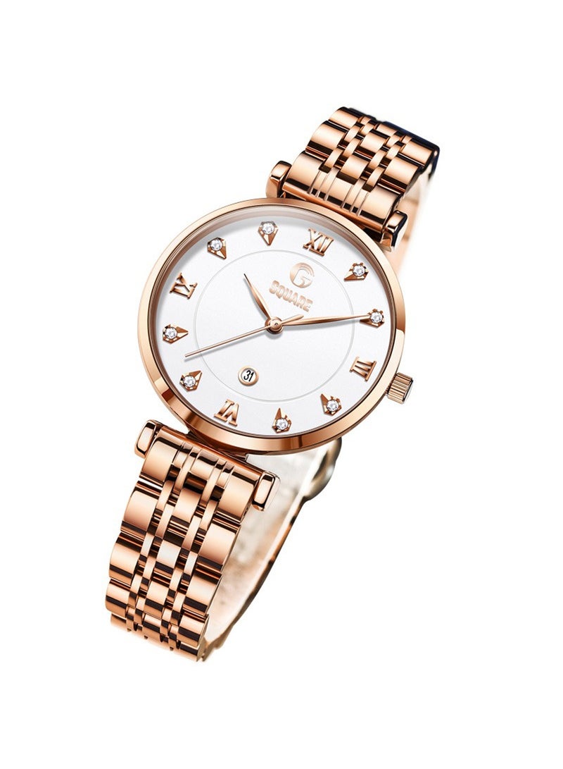 Gsquare Women’s Analog Quartz Rose Gold Stainless Steel Watch – Model 5866 - Image 2