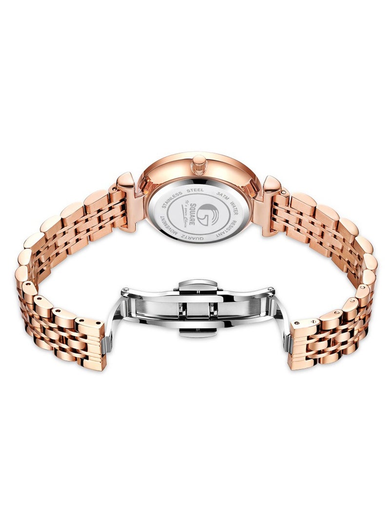 Gsquare Women’s Analog Quartz Rose Gold Stainless Steel Watch – Model 5866 - Image 3
