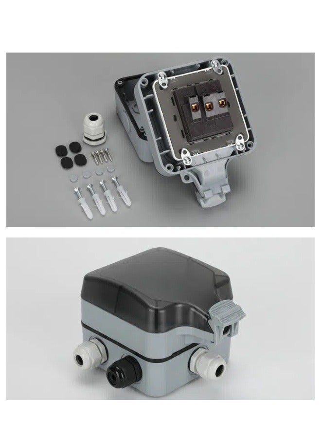 Waterproof Single Socket, Wall Power Socket, IP66 Switched Socket Cover, 13A Outdoor Wall Weatherproof Socket Cover - Image 5