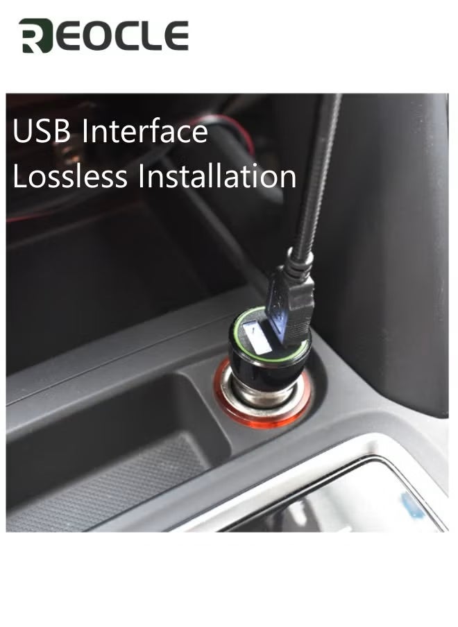 ريوكل مجموعة من 2 مصباح USB Star Light يعمل بالصوت لسقف السيارة الداخلي، إضاءة ليلية رومانسية USB للديكورات المنزلية والسيارة والغرفة والحفلات والسقف  - Image 3