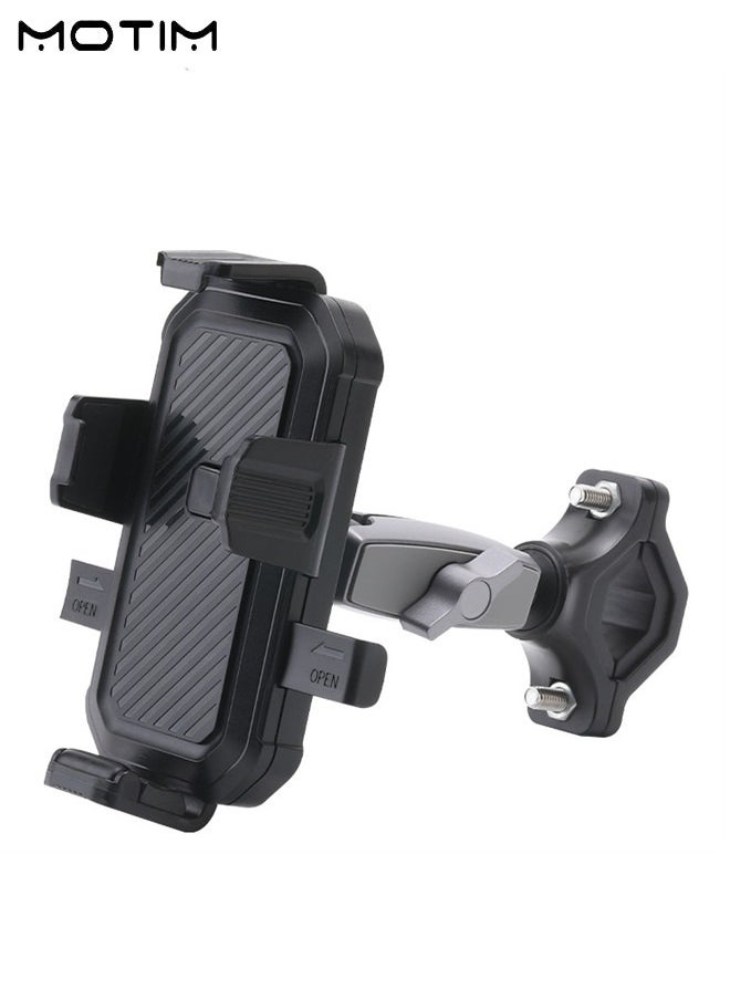 Motim Phone Holder for Bike and Motorcycle, 360 Rotating Phone Mount, Adjustable Bicycle/Motorcycle Phone Mount Handlebar Clamp for Handlebar, Universal Fits Most Phones  - Image 1