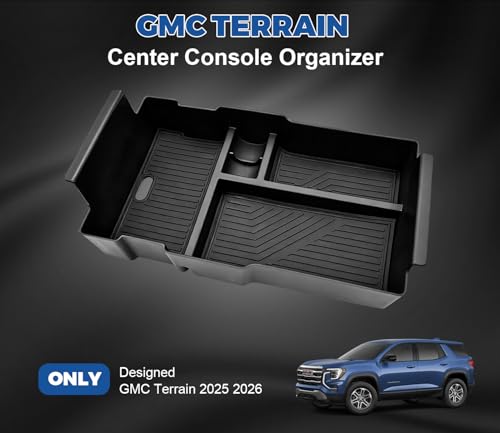 GZSH Center Console Organizer Compatible with 2025 2026 GMC Terrain (Elevation/AT4/Denali) |Easy to Install| |Add Extra Space| Armrest Storage Box Middle Console Tray GMC Terrain Interior Accessories - Image 2