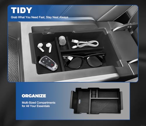 GZSH Center Console Organizer Compatible with 2025 2026 GMC Terrain (Elevation/AT4/Denali) |Easy to Install| |Add Extra Space| Armrest Storage Box Middle Console Tray GMC Terrain Interior Accessories - Image 3