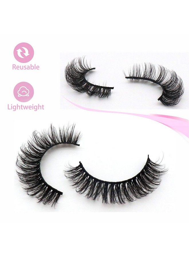 Losha Eyelashes Russian Strip Lashes Wispy Cute False Eyelashes Natural Look Like Lash Extension 10 Pairs One Pack (D03) - Image 4
